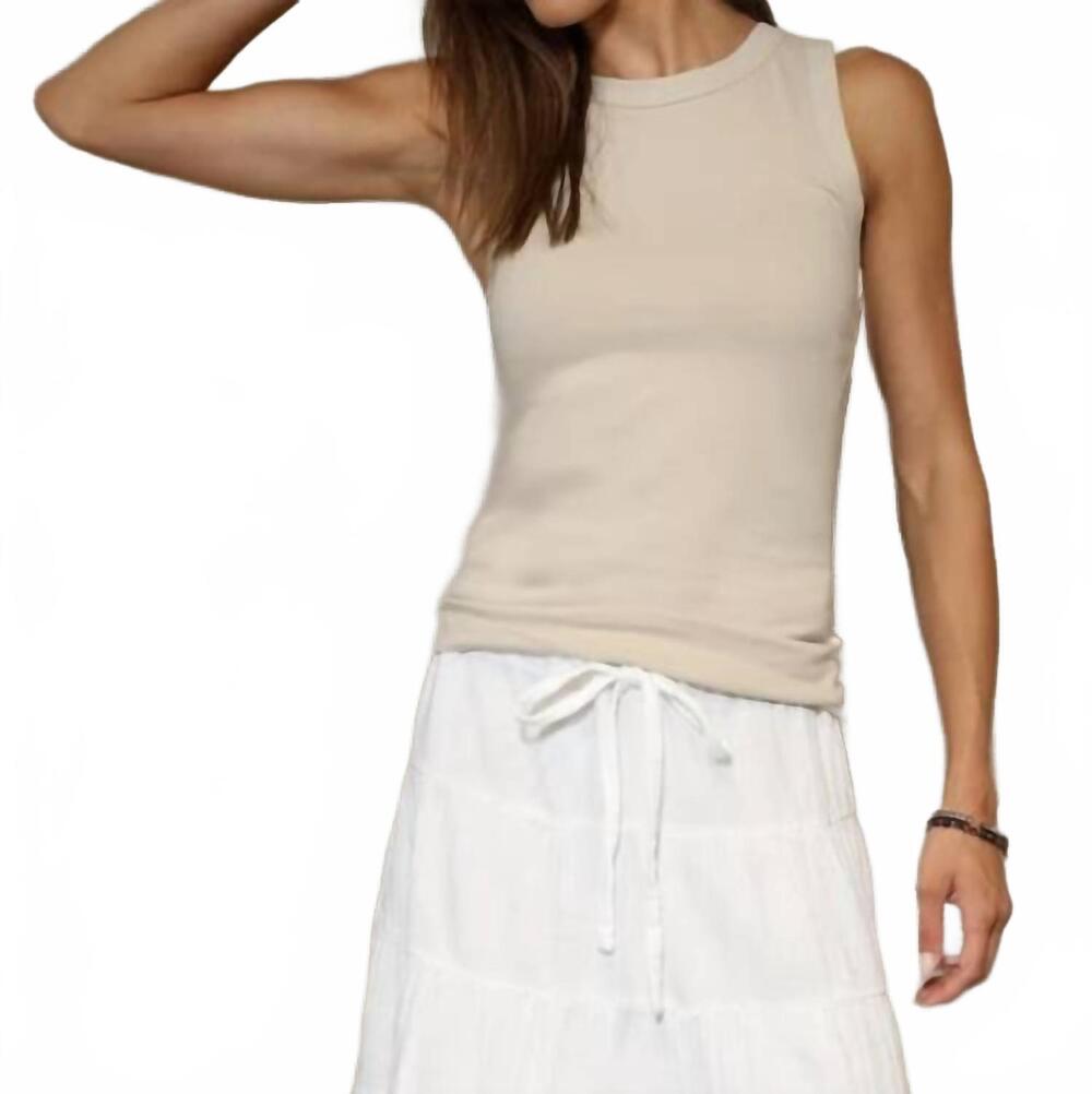 NEW DYLAN BY TRUE GRIT essential tank top in dune